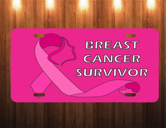 Breast Cancer Survivor License Plate