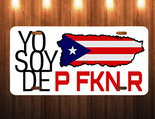 Yo soy de PFKNR License Plate